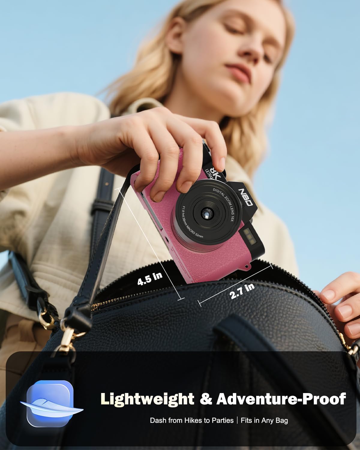 NBD Cámaras digitales 8K para fotografía, cámara fotográfica de 64...