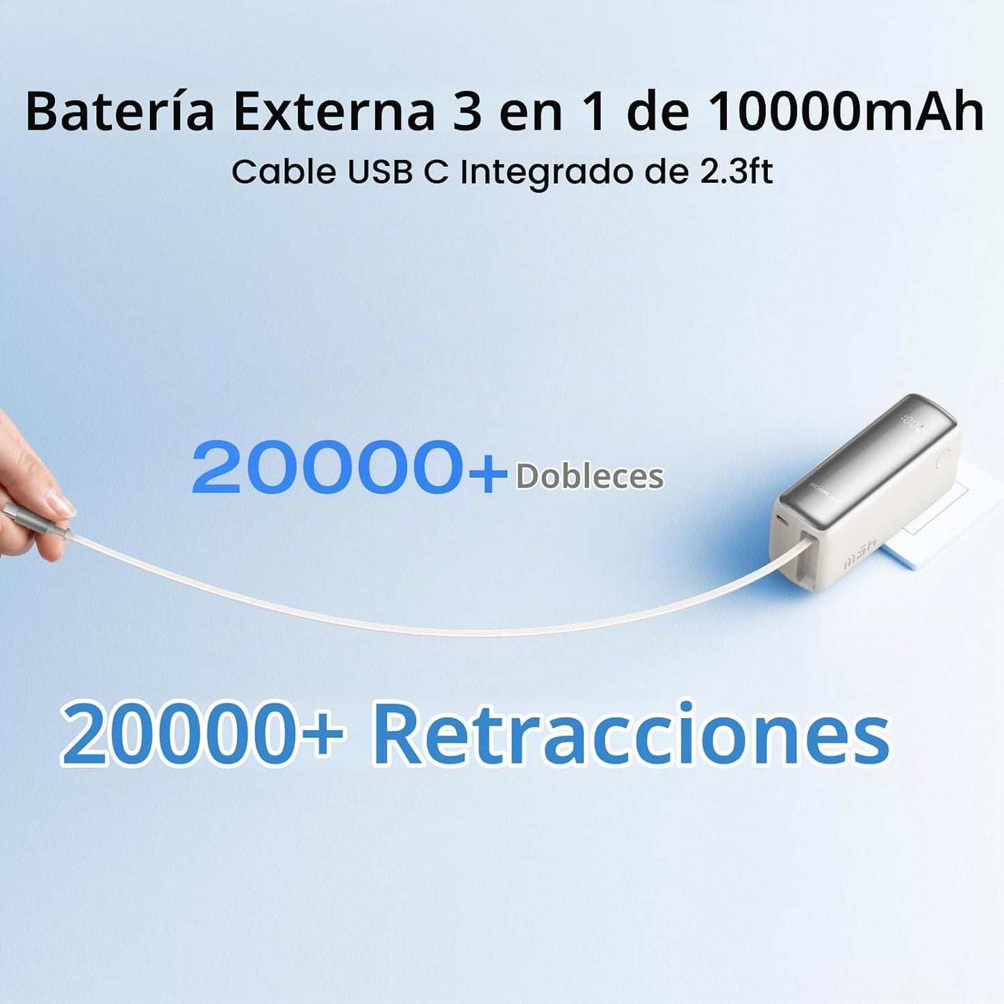 EF ECOFLOW Rapid - Cargador portátil 3 en 1 de 45 W con enchufe de...