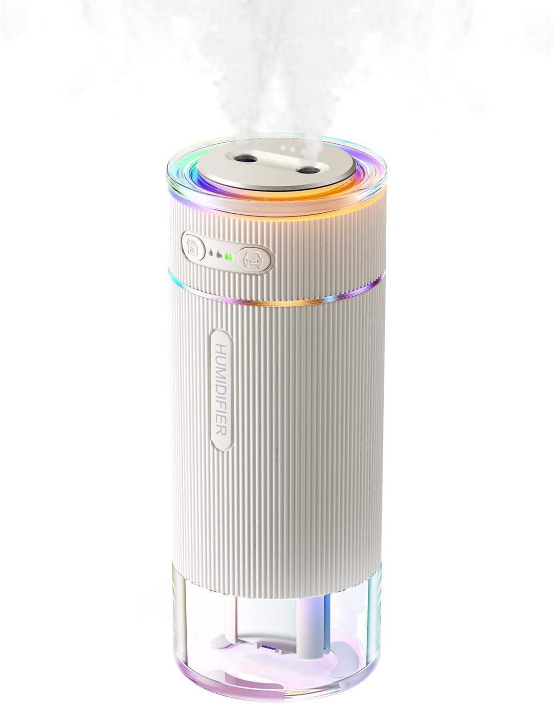 WSKEN Humidificador pequeño portátil para dormitorio, boquilla dobl...