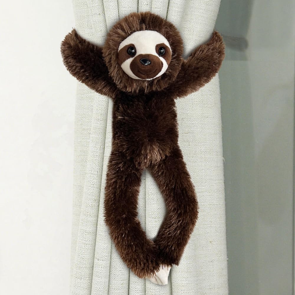 Hideekoog Animales de peluche colgantes, 2 piezas de perezoso lémur...