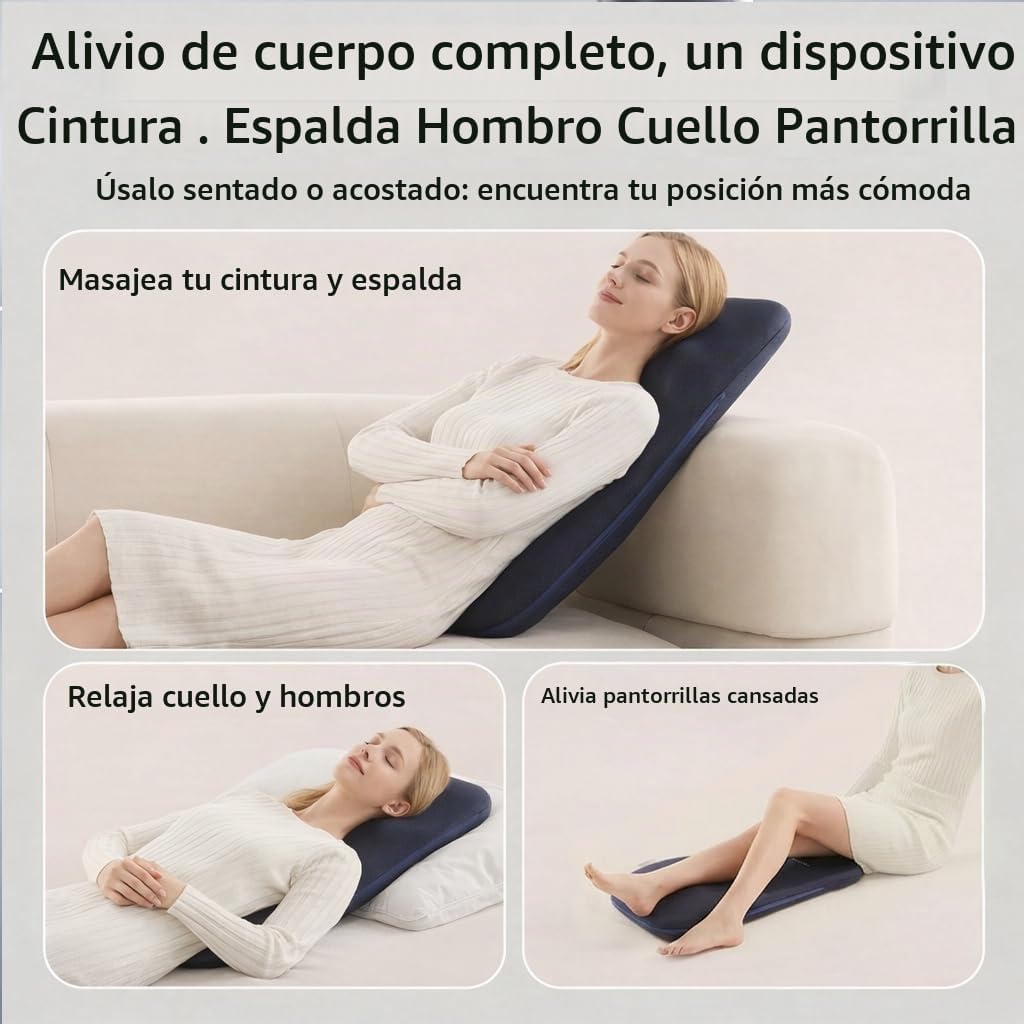 Athloot Masajeador de espalda y cuello con calor para aliviar el do...
