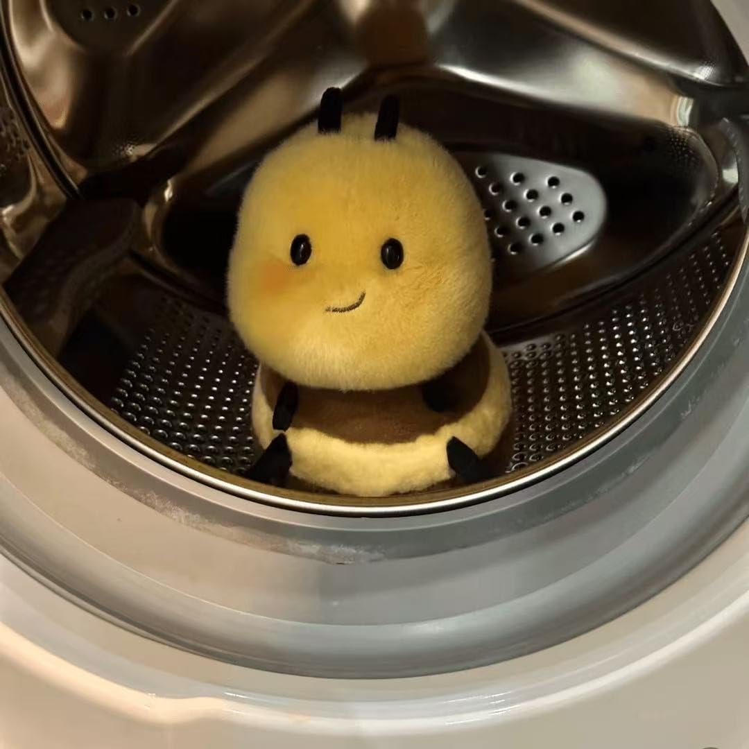 RHHSSE Peluche de abeja sonriente gordita, juguete de peluche suave...
