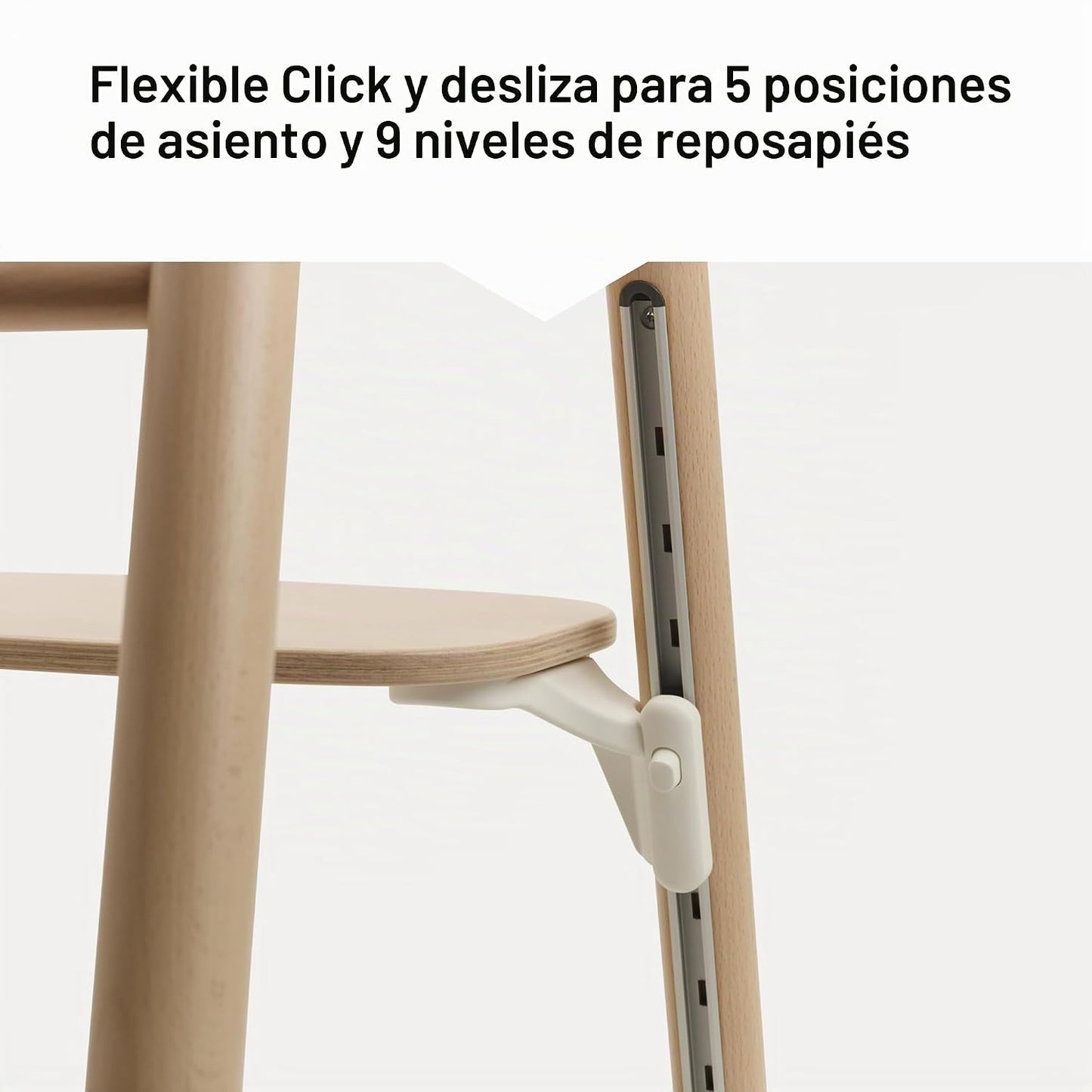 Bugaboo Giraffe - Silla alta de madera para bebé, ajustable en 1 se...