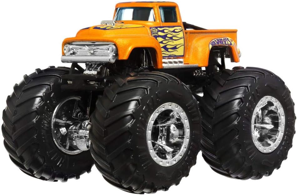 Hot Wheels Monster Trucks Paquete de 4, Juego de 4 vehículos de jug...