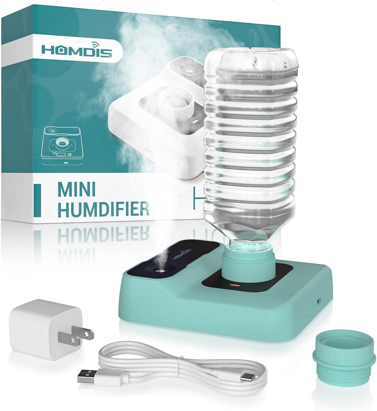 HOMDIS Humidificador de viaje, pequeño humidificador portátil para...