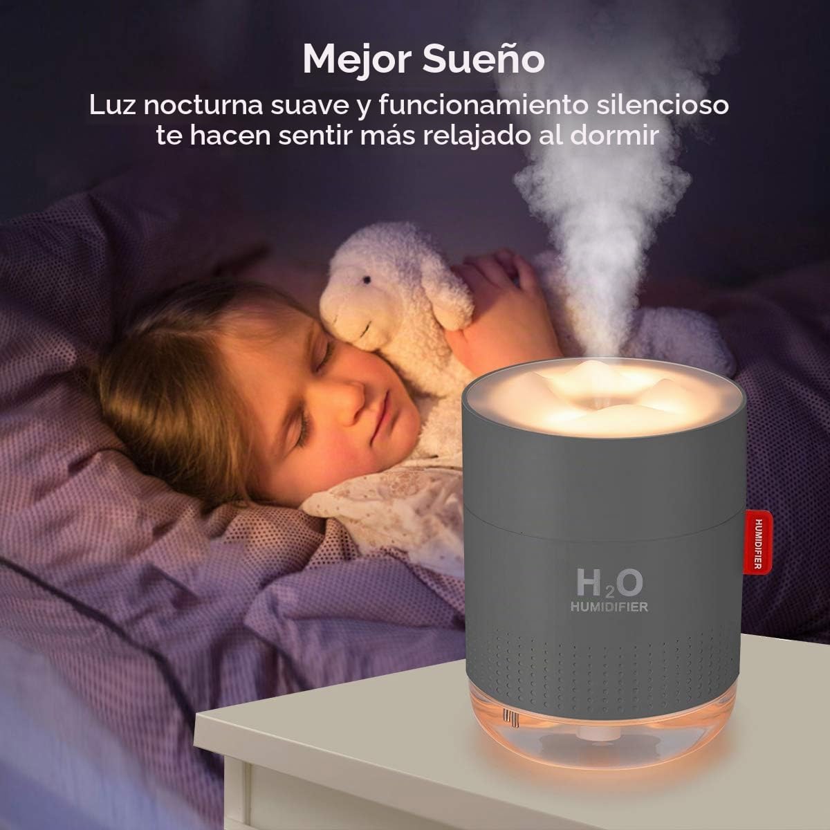 Mini humidificador portátil de niebla fría, 500ml, humidificador US...