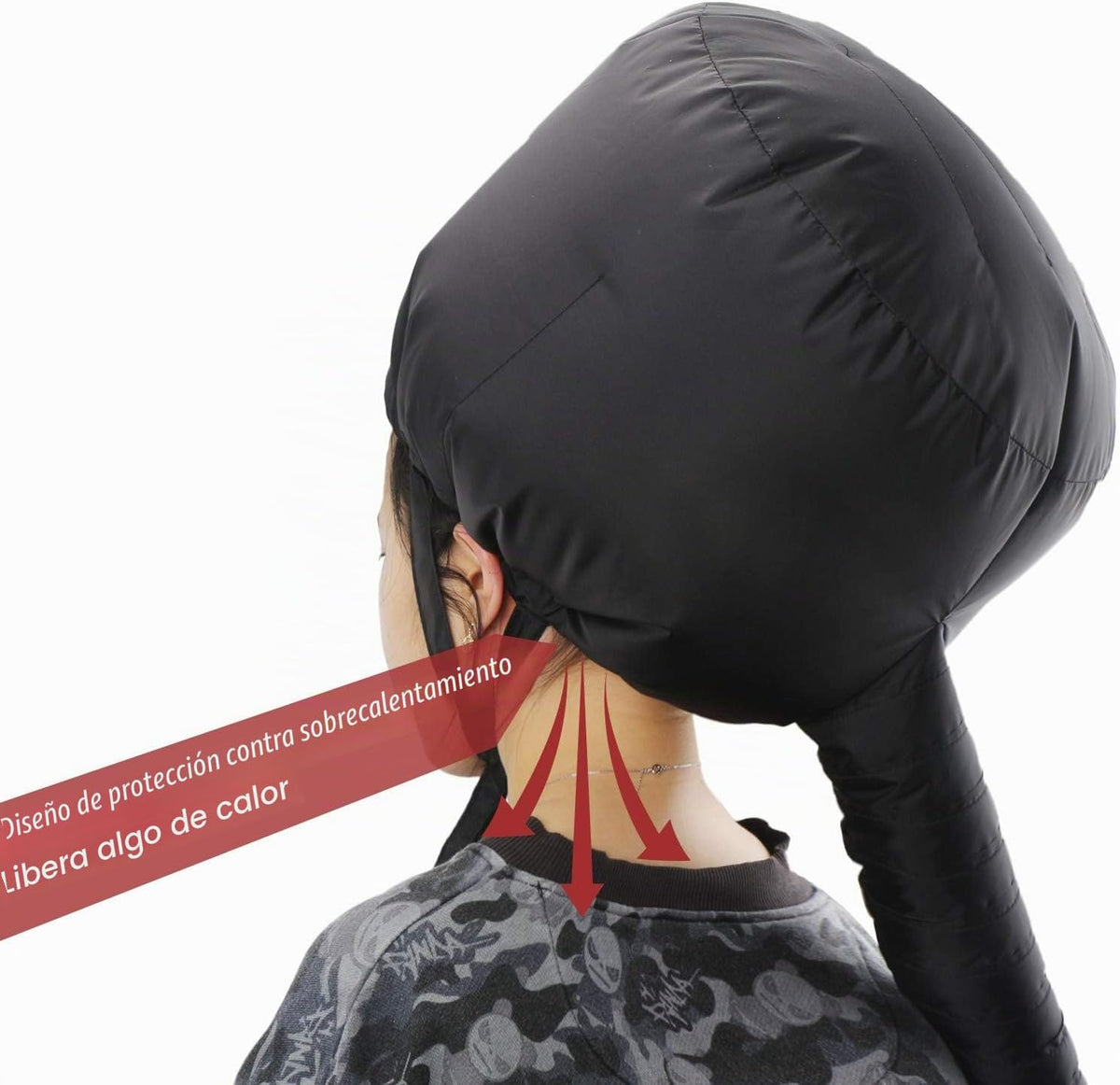 Accesorio para secador de pelo con capucha, tapa de acondicionamien...