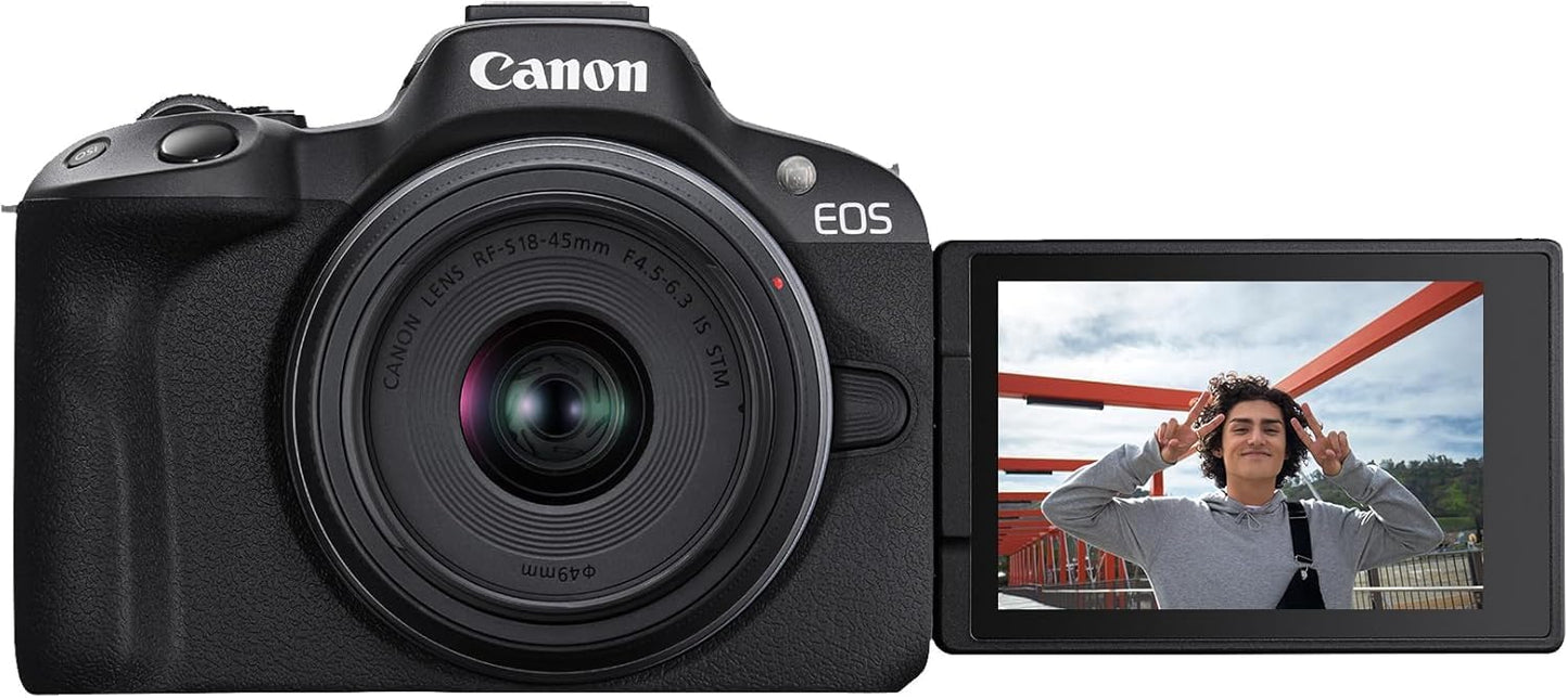 Canon Paquete de cámara sin espejo EOS R50 con lente de 0.709-1.772...