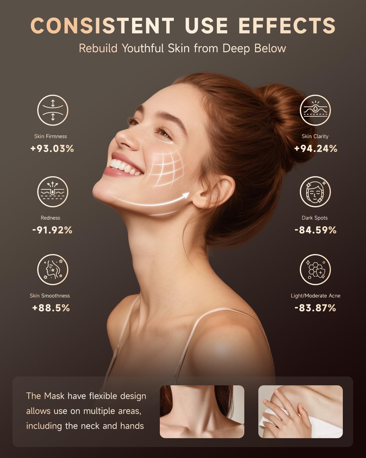 Máscara de terapia de luz roja para cara, 7 colores, máscara facial...