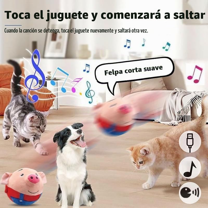 Geojec Juguetes interactivos para perros, juguetes chirriantes para...