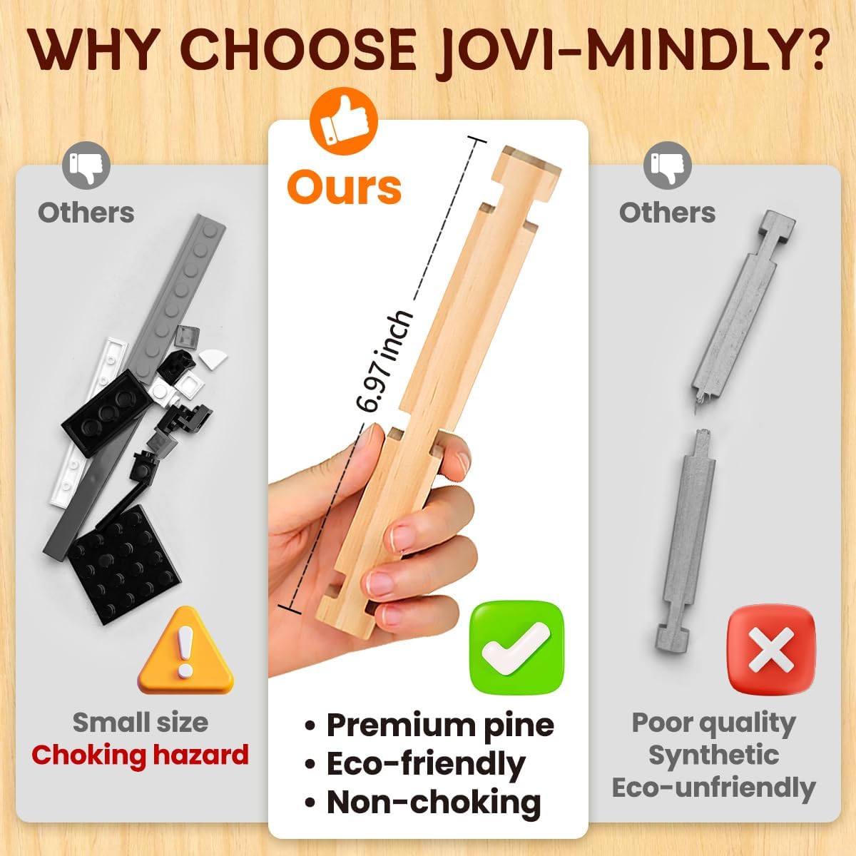 Jovi-mindly &amp;Notchies Juego de bloques de construcción de jugue...