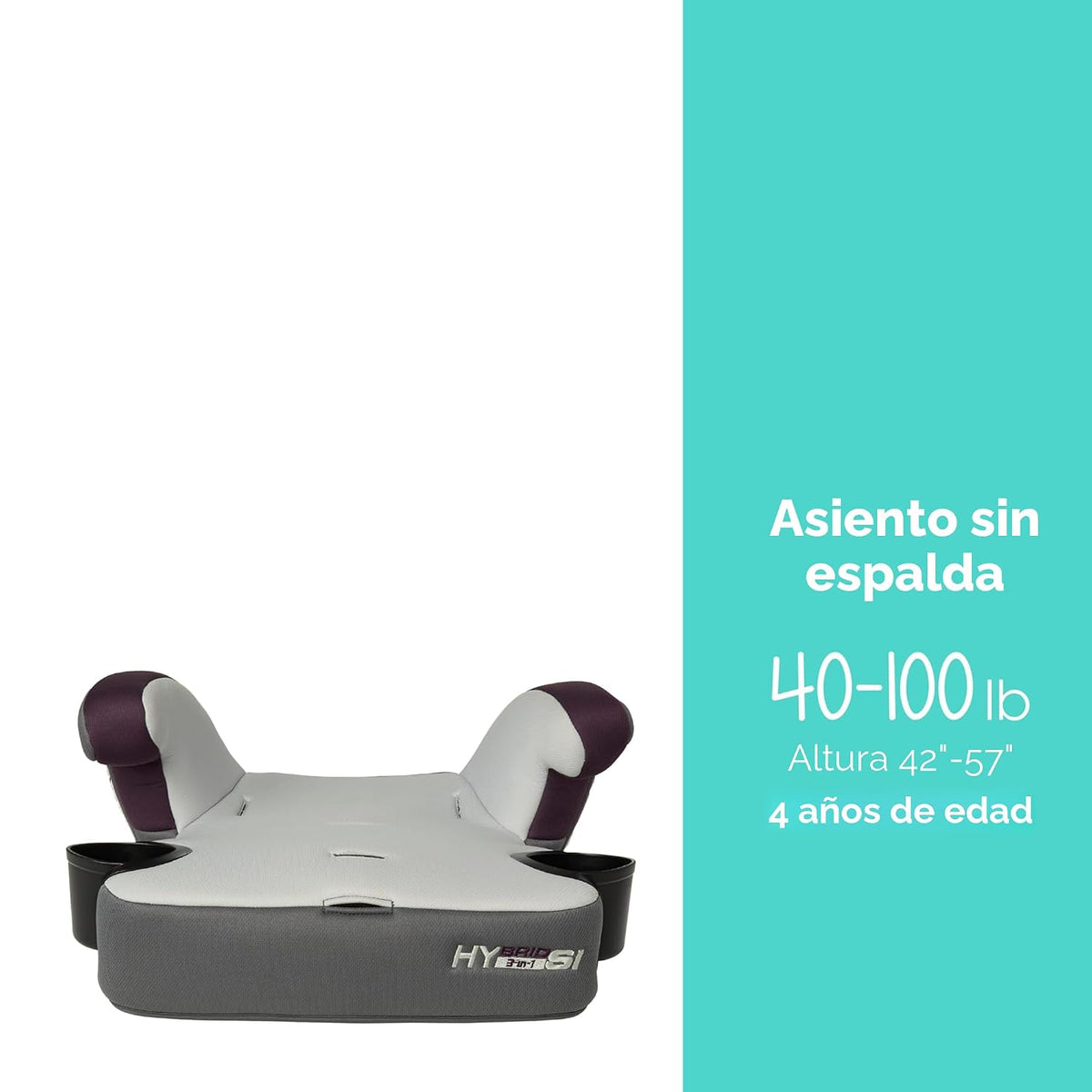 Baby Trend Hybrid SI - Asiento elevador combinado 3 en 1 con protec...