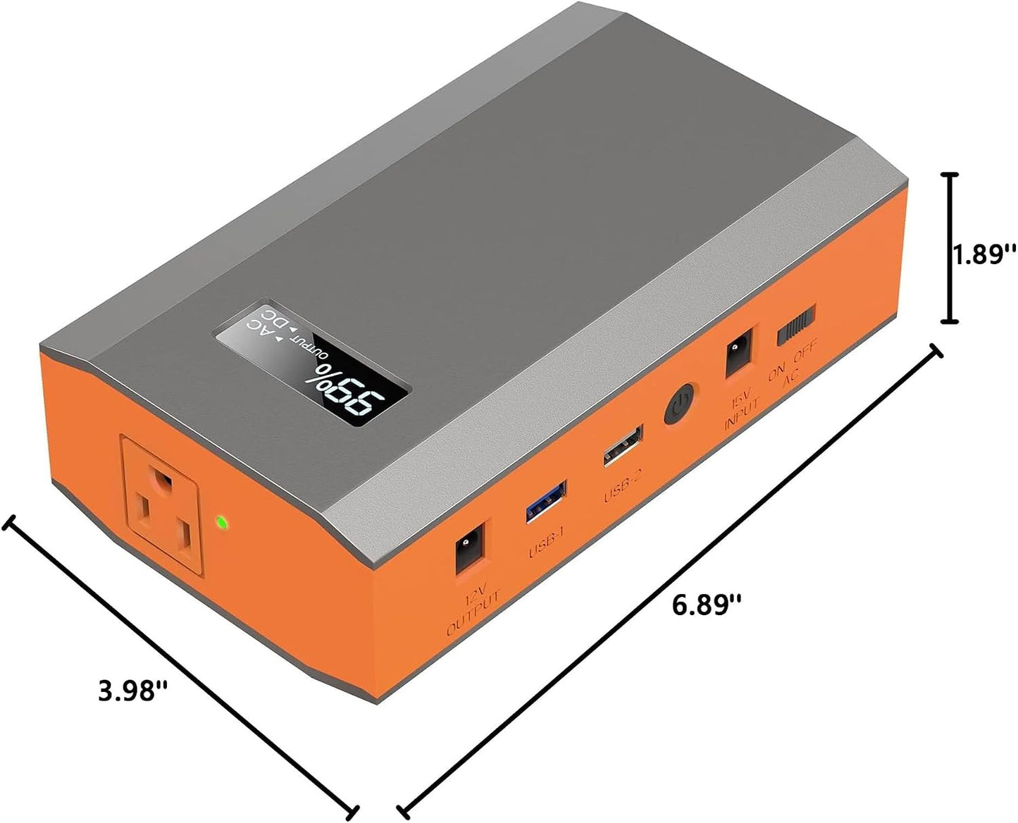 ZeroKor Banco de energía portátil con salida de CA, 65 W 110 V, car...