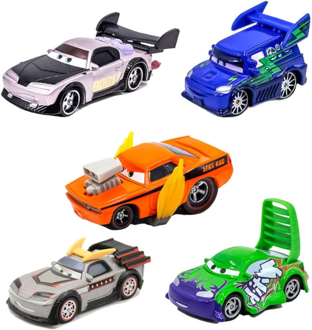 Juguetes de coche de película Racing Clan Wingo Slug DJ Boust Metal...