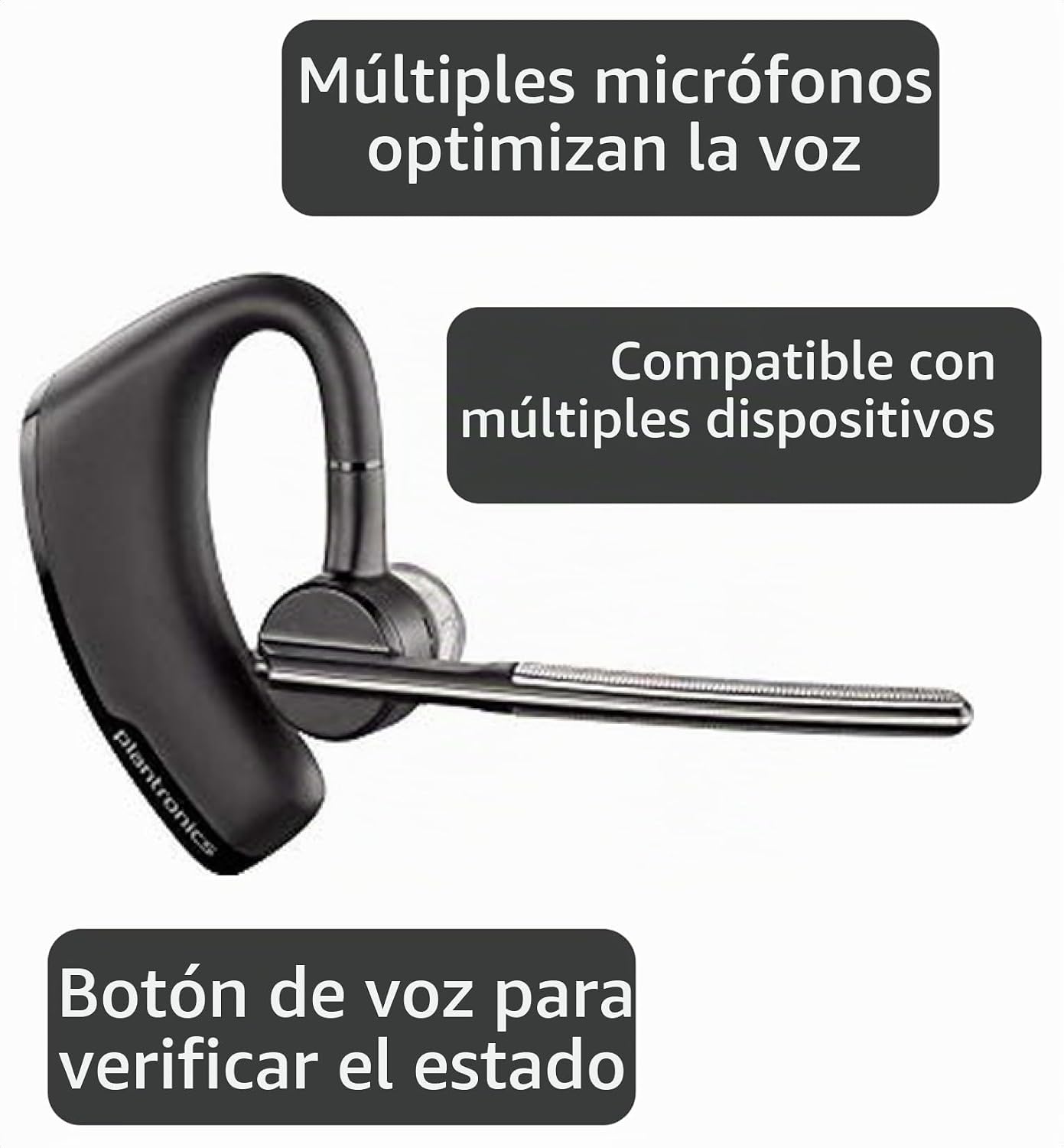 Plantronics Auriculares mono manos libres Bluetooth inalámbricos Vo...