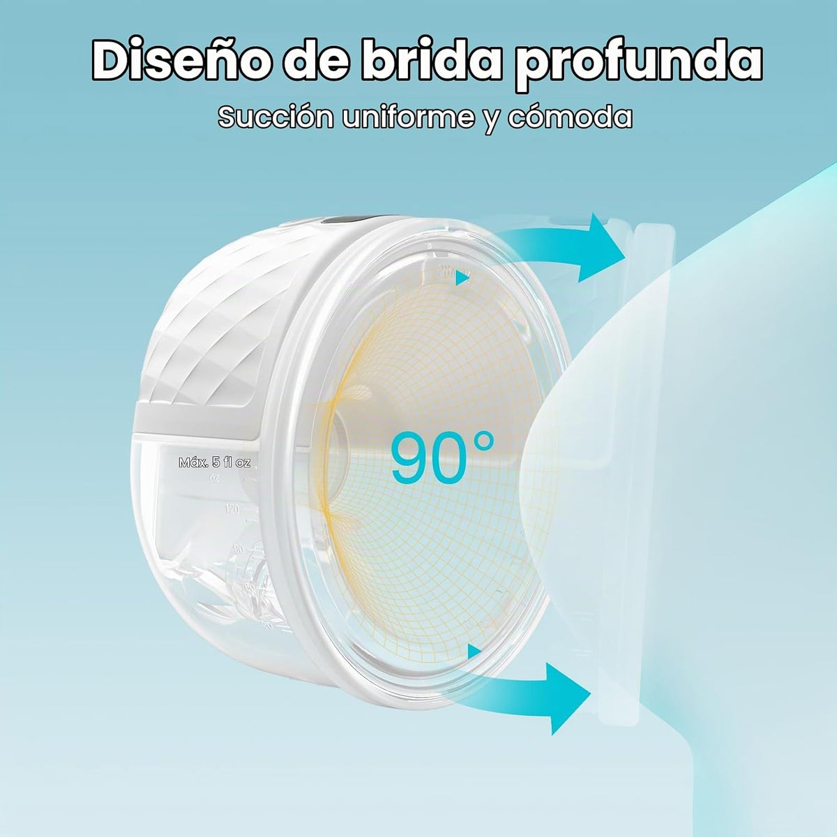 Paruu Extractor de leche manos libres P10 portátil, succión fuerte...