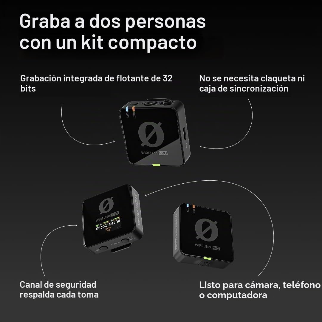 Sistema de Micrófono Inalámbrico Compacto RØDE Wireless PRO con Cód...