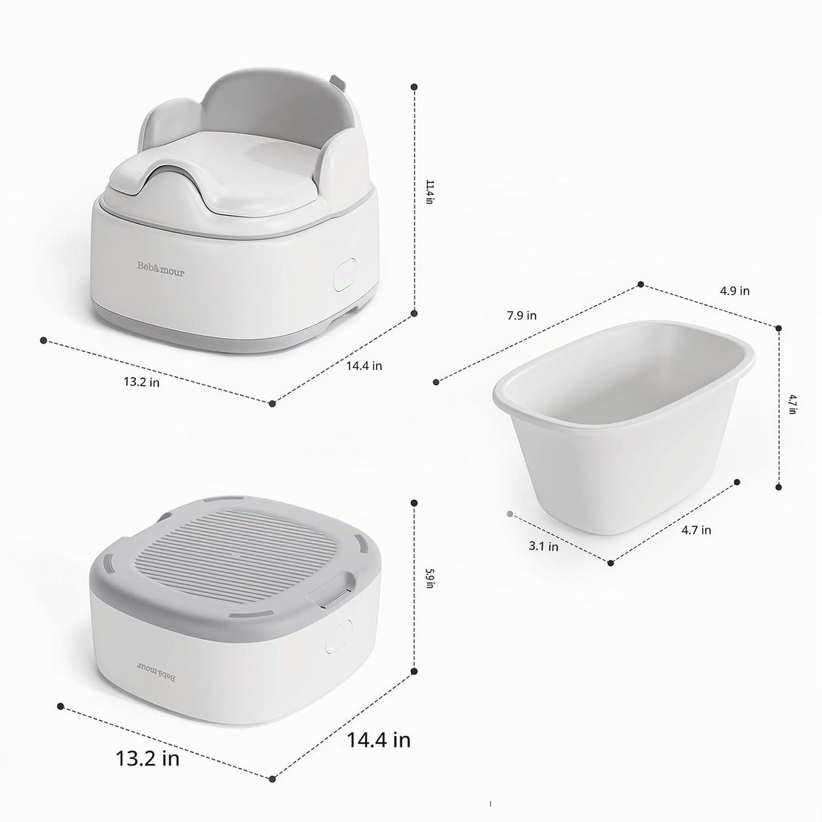 Bebamour Inodoro de entrenamiento para ir al baño 3 en 1 multifunci...