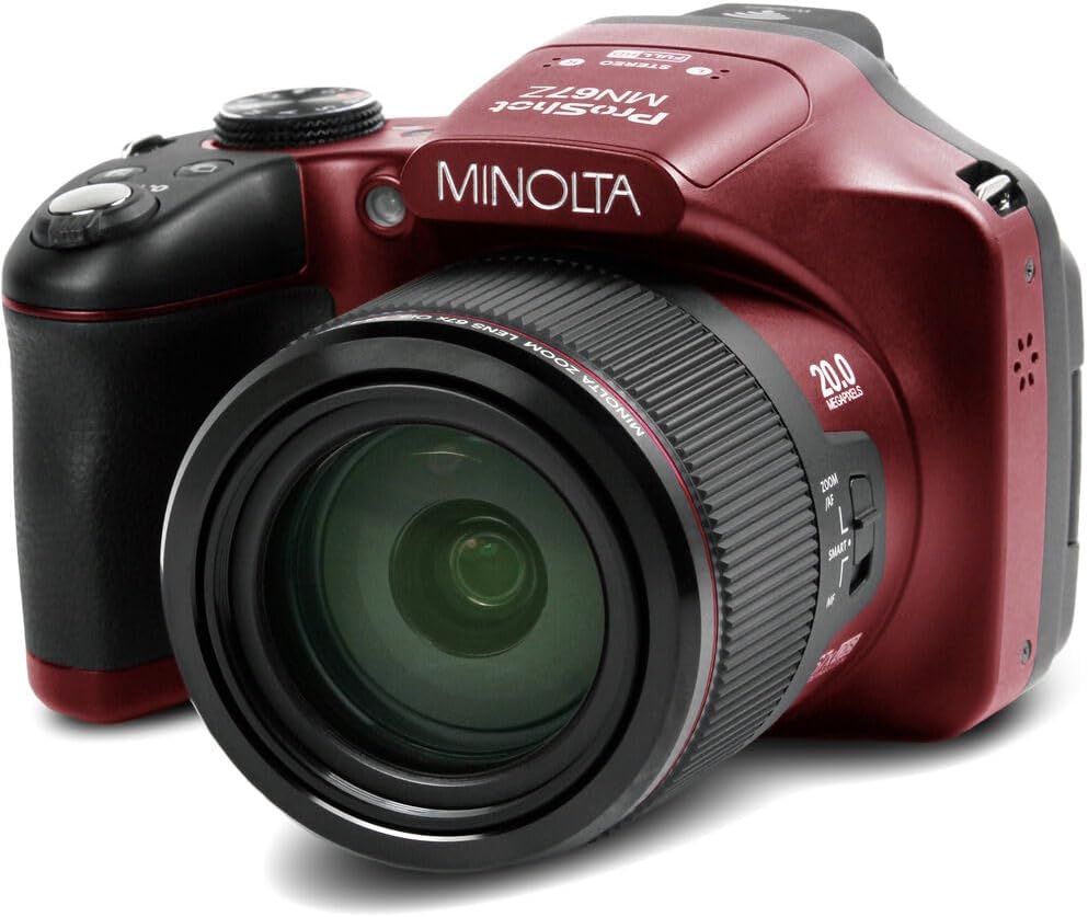 MINOLTA MN67Z - Cámara digital de puente FHD de 20 MP \/ 1080P con...