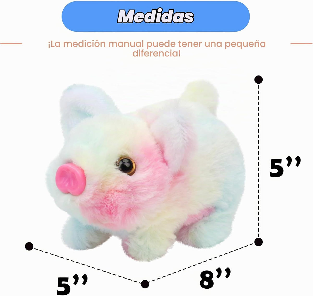Hopearl - Cerdito caminante interactivo, cerdito electrónico de pel...