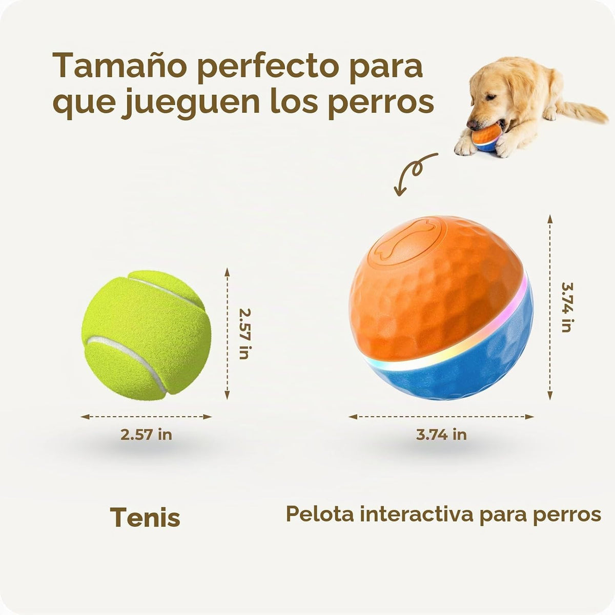 Apasiri Juguetes interactivos para perros: bola de perro temblorosa...