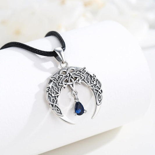 SOESON Collar Vintage para Hombre Plata de Ley 925 Animal Vikingo N...