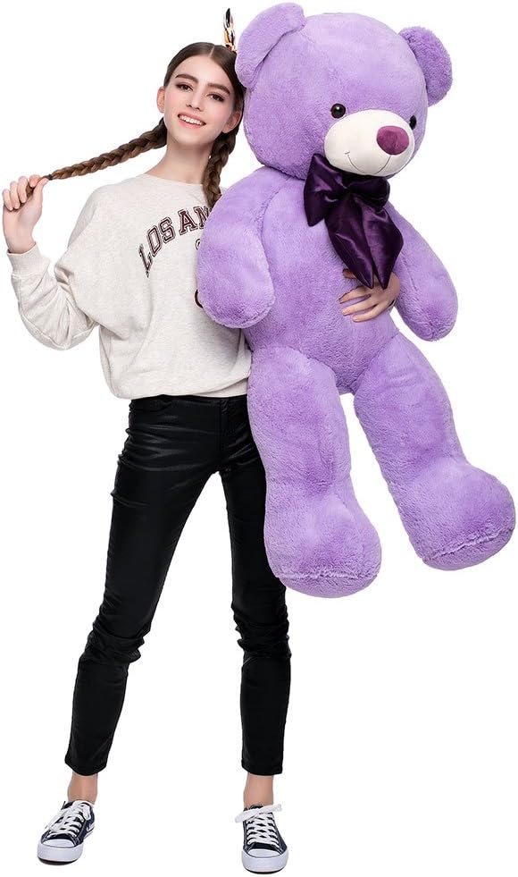 MaoGoLan Oso de Peluche Gigante Morado de 47 Pulgadas de Tamaño Nat...