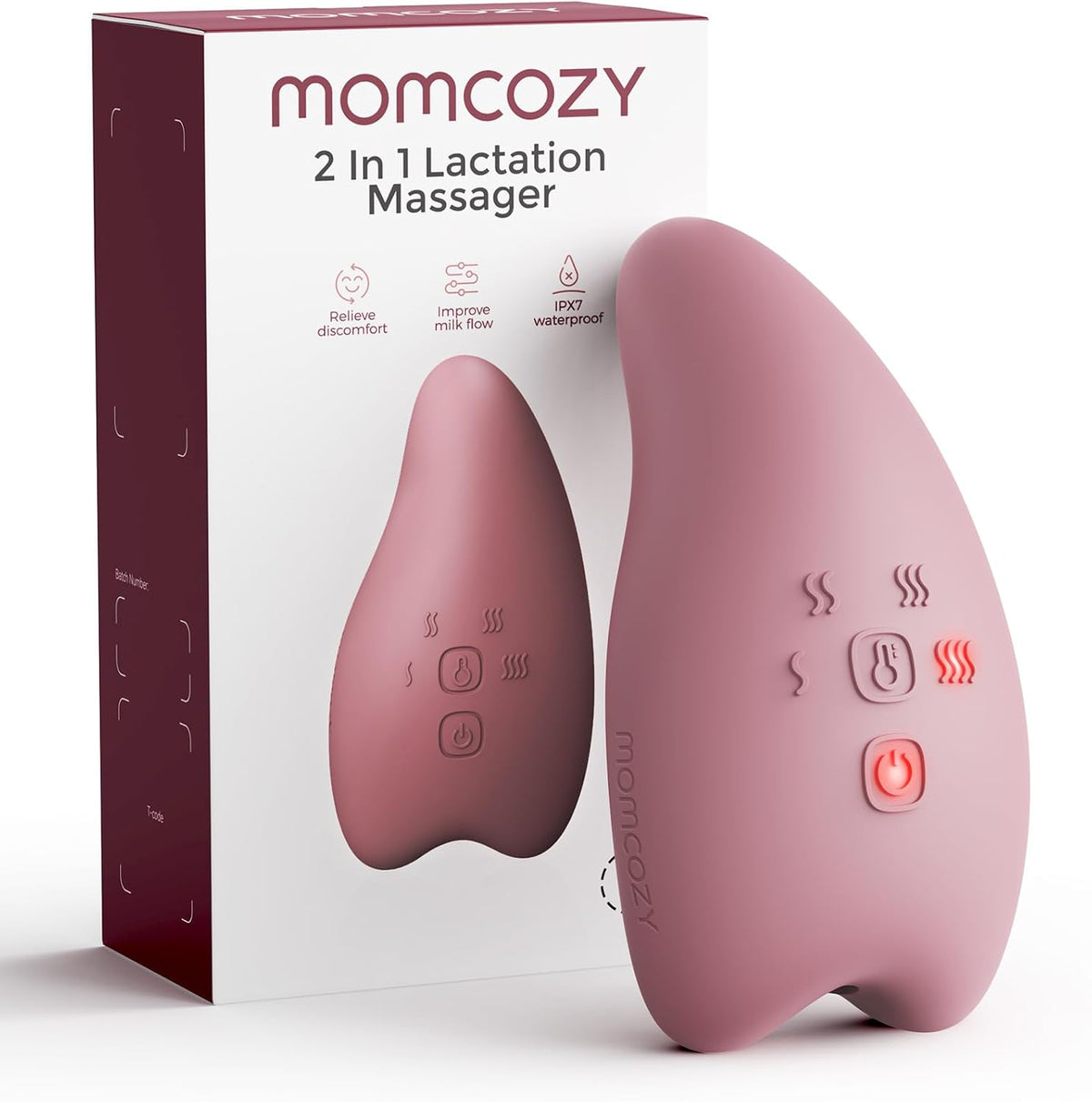 Momcozy A1Pro - Masajeador de lactancia con calor, vibración profun...