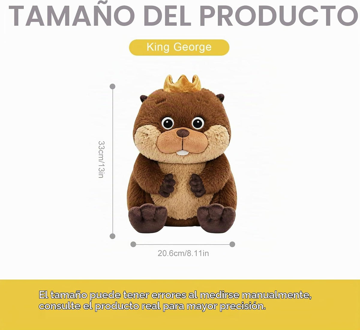MINISO Disney Pixar Hoppers King George - Peluche de 13 pulgadas |...