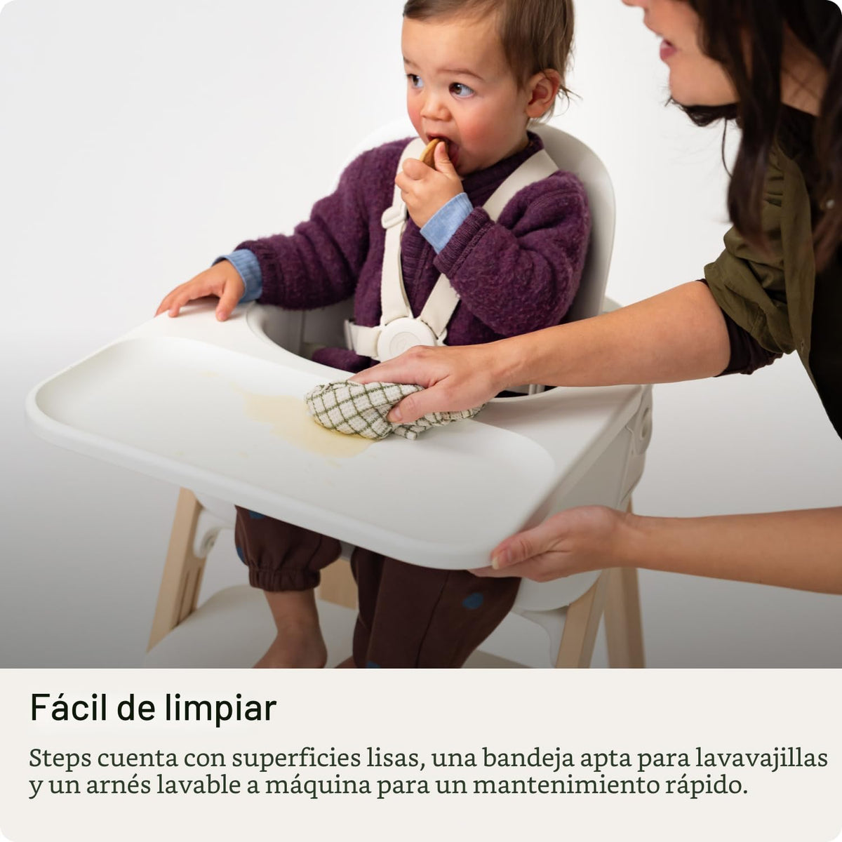 Stokke Steps - Silla alta para bebés y niños, color negro y marrón...