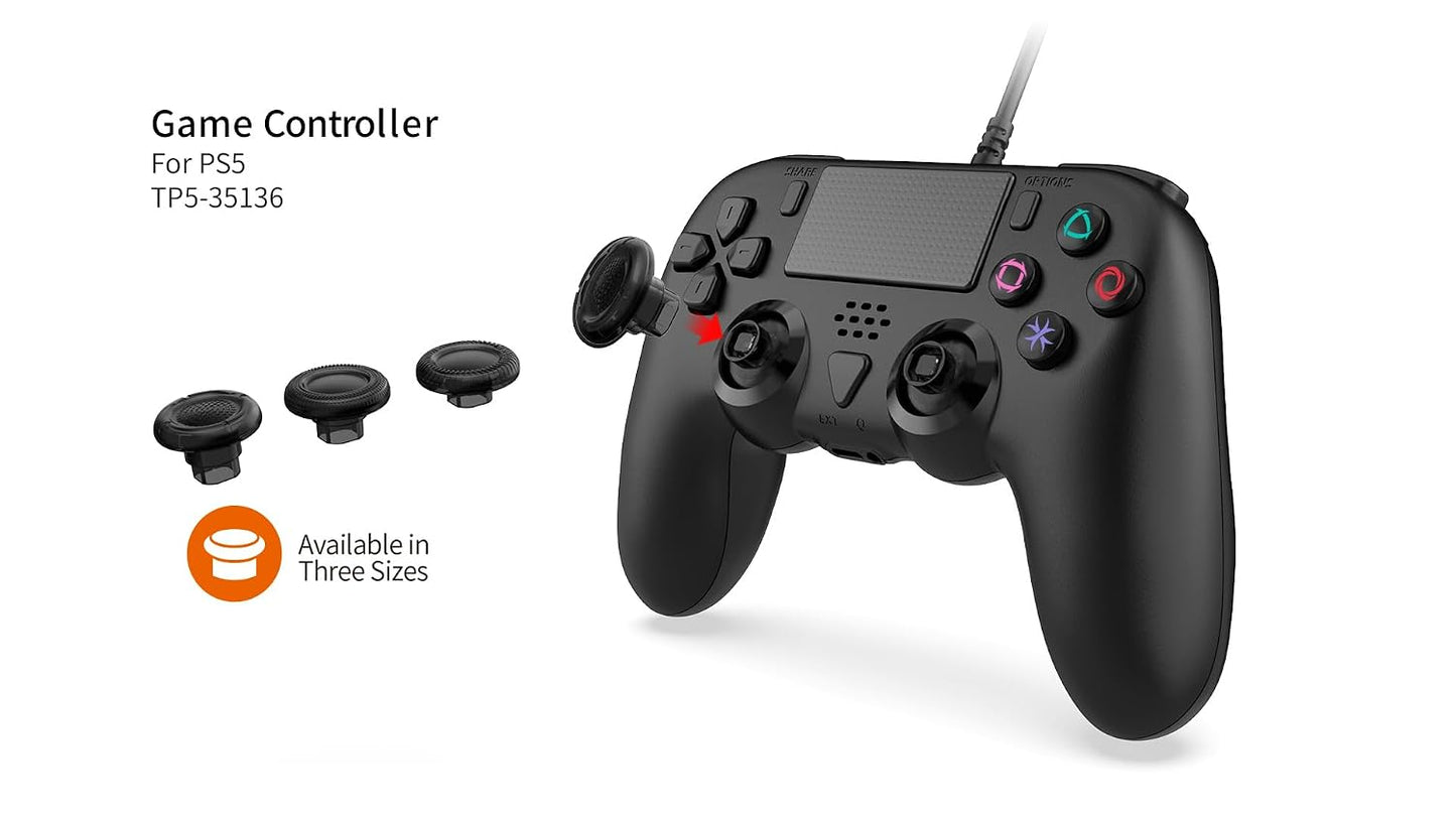 Controlador con cable GAMFAMI compatible con PS5\/PS5 Pro\/PS5 Slim...