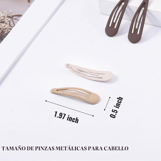 Cptots Pasadores pequeños para el pelo para mujer, clips de metal a...