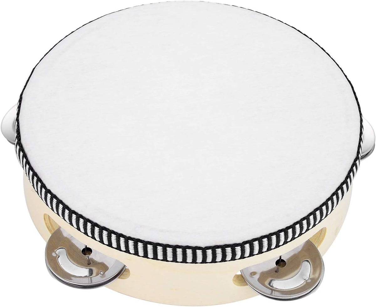 Musfunny - Tambor de mano de 6 pulgadas, de abedul y metal, para pe...