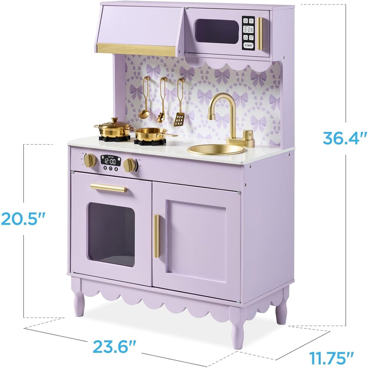 Best Choice Products Juego de cocina para niños pequeños, casa de c...