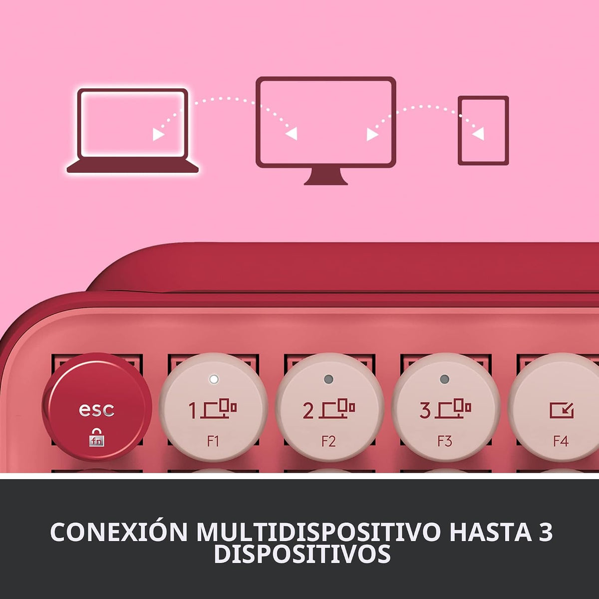 Logitech POP Keys Teclado mecánico inalámbrico con teclas Emoji - R...