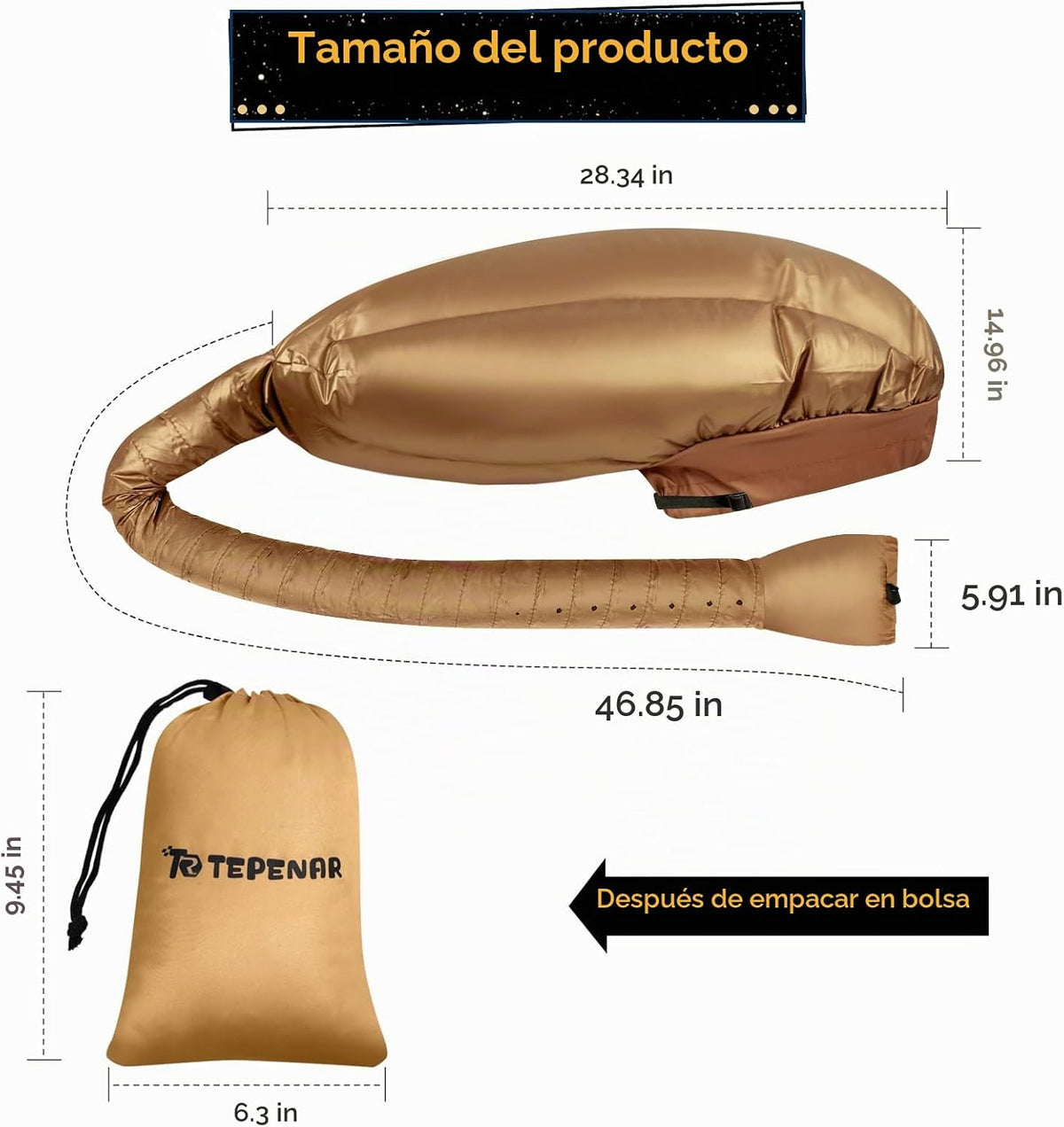 TEPENAR Accesorio de Capucha para Secador de Pelo: Capucha de Secad...