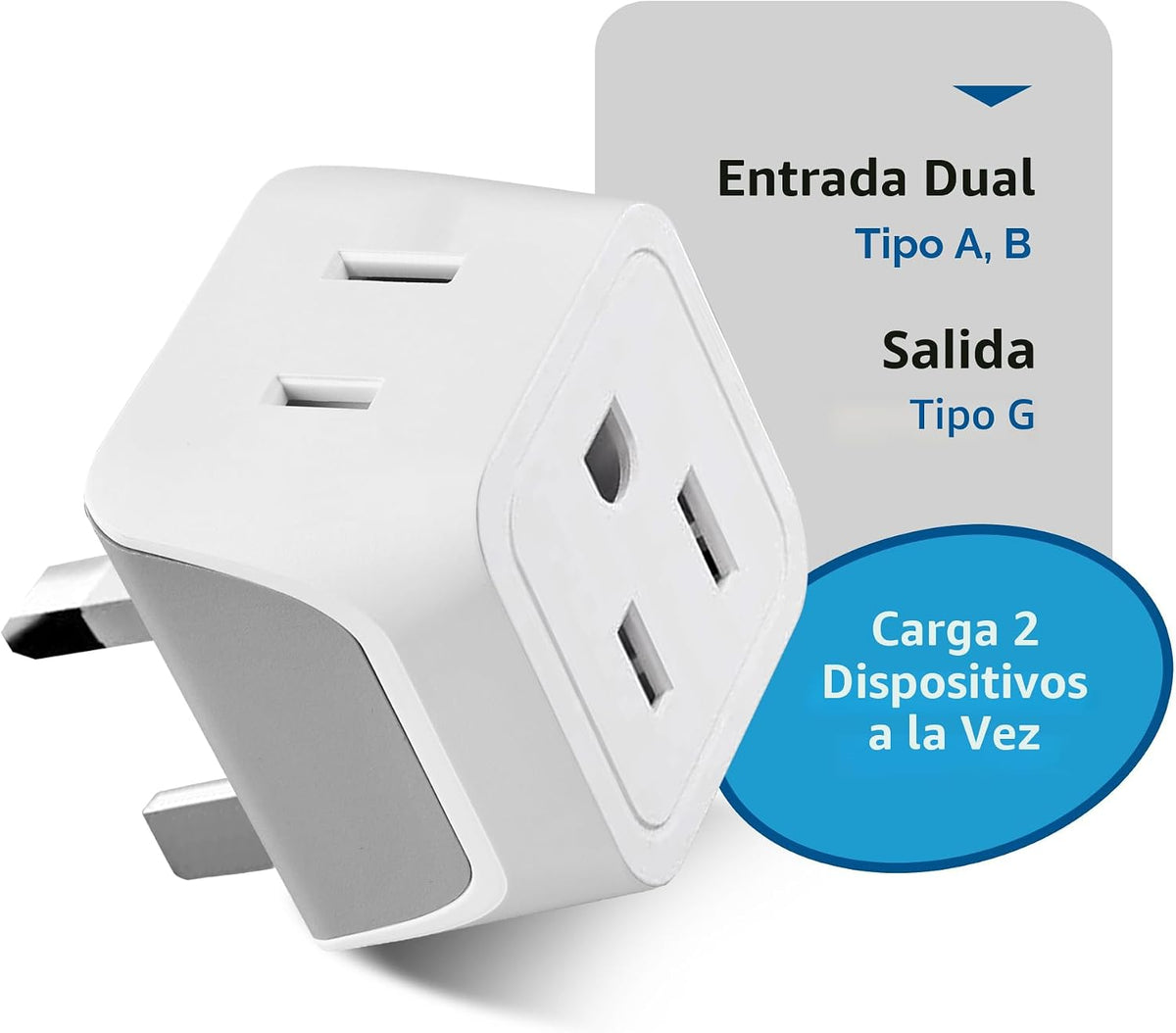 Adaptador de enchufe de viaje Ceptics para Reino Unido, adaptador t...