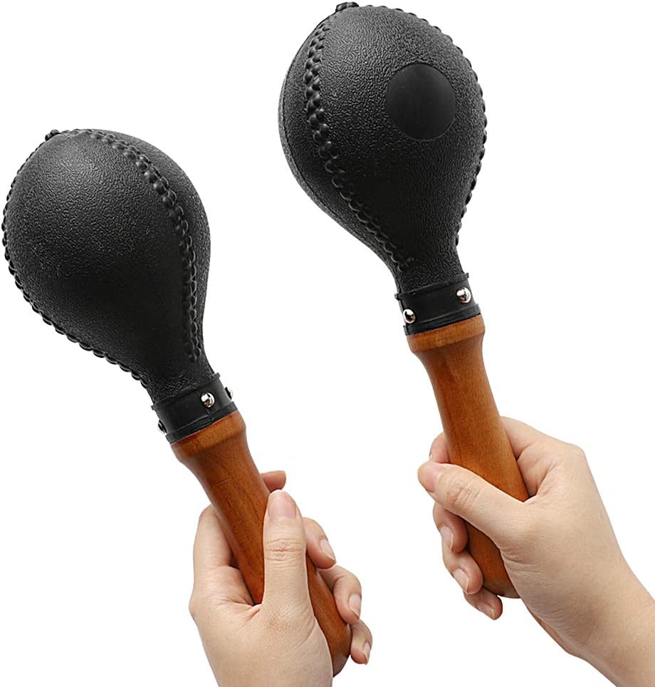 Maracas de percusión par de agitadores sonajeros martillo de arena...