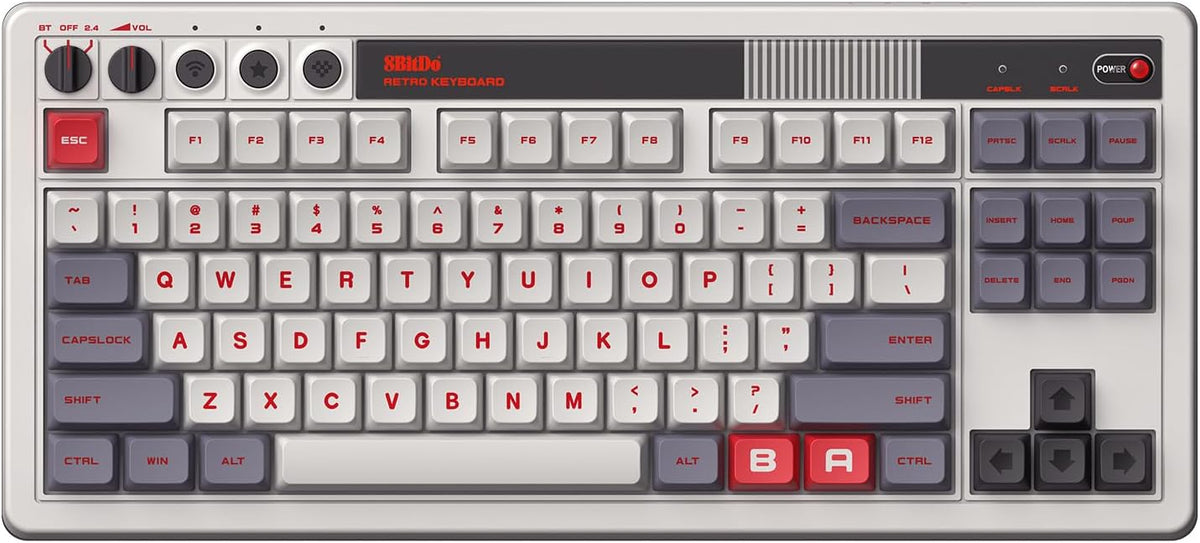 Teclado mecánico retro 8Bitdo, teclado para juegos Bluetooth\/2.4G\...