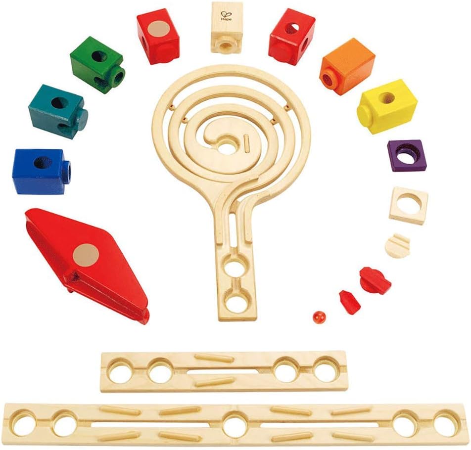 Hape Quadrilla de madera con pista de mármol Vertigo - Construcción...