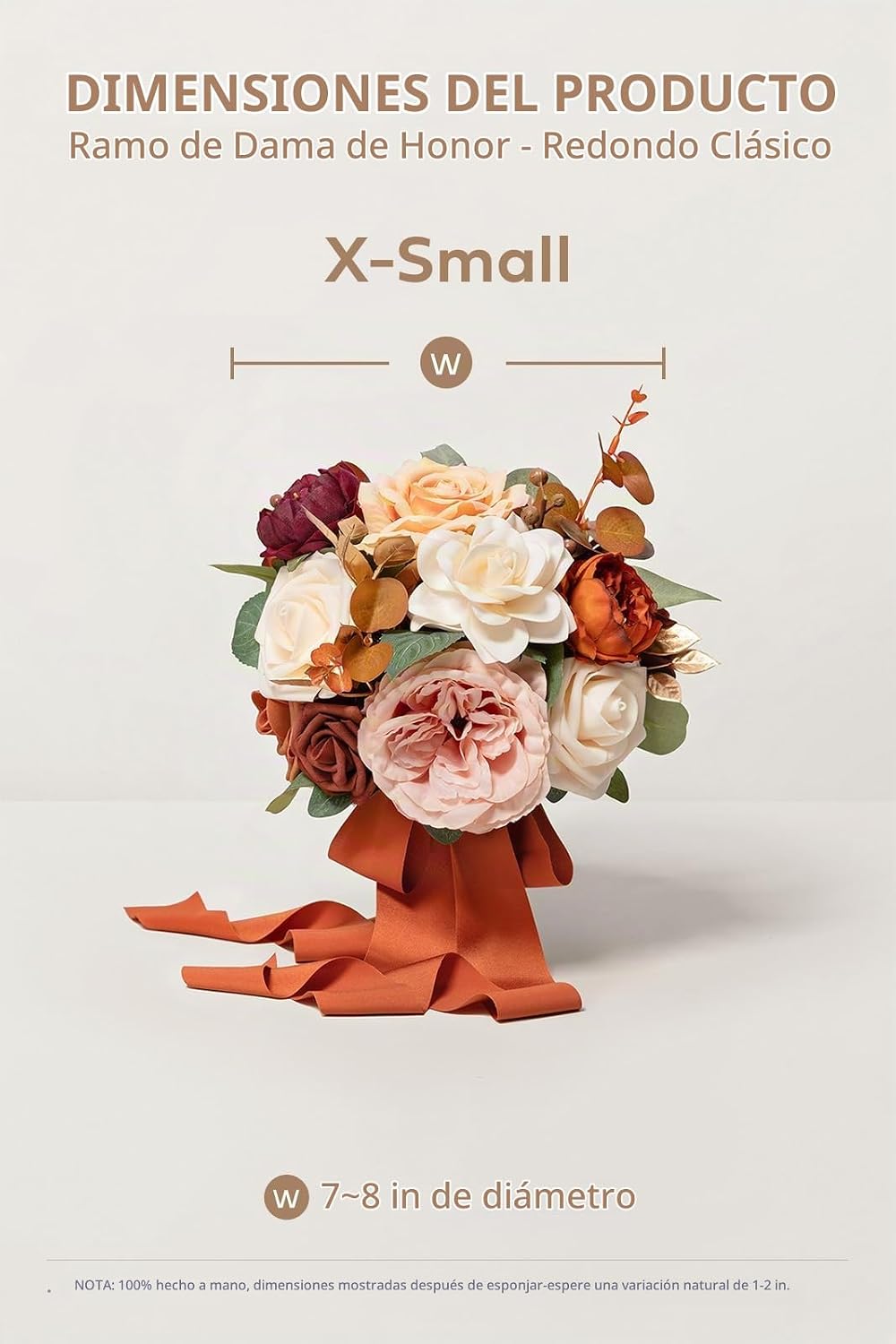 Ling's Moment - Ramo de flores artificiales para novia, ceremon...