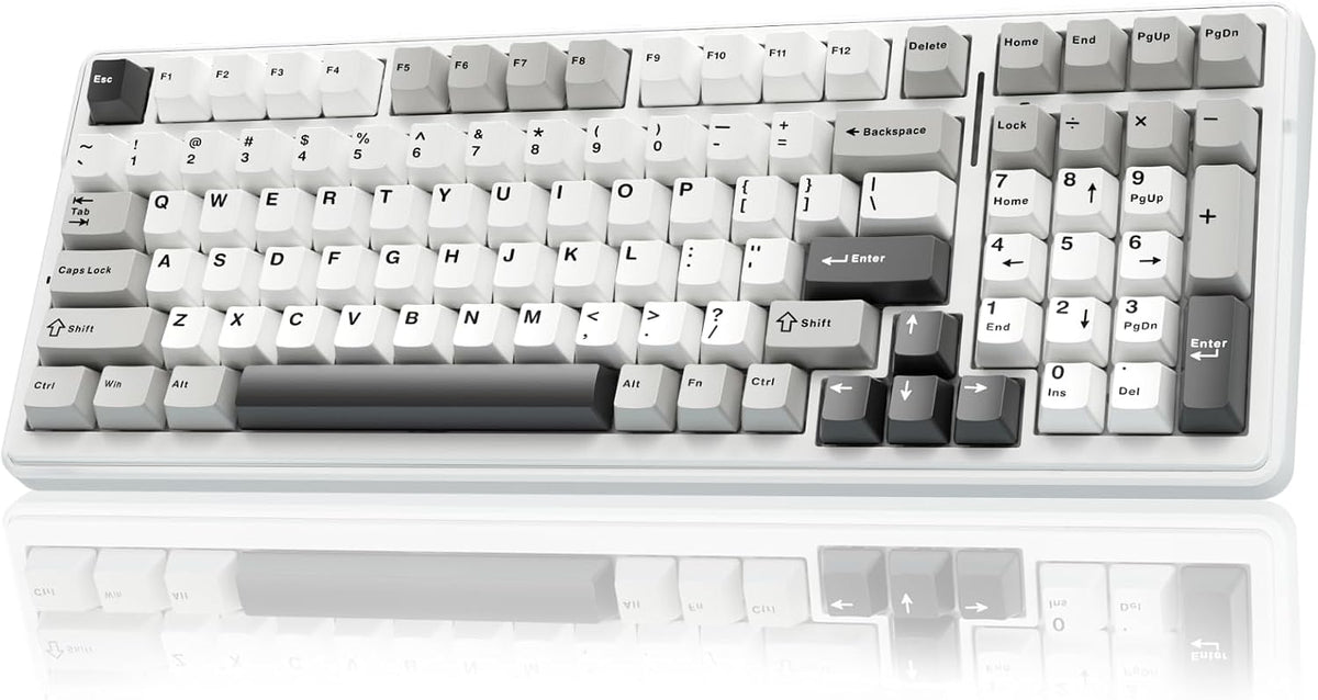 AULA Combo de teclado y mouse inalámbricos, teclados mecánicos para...