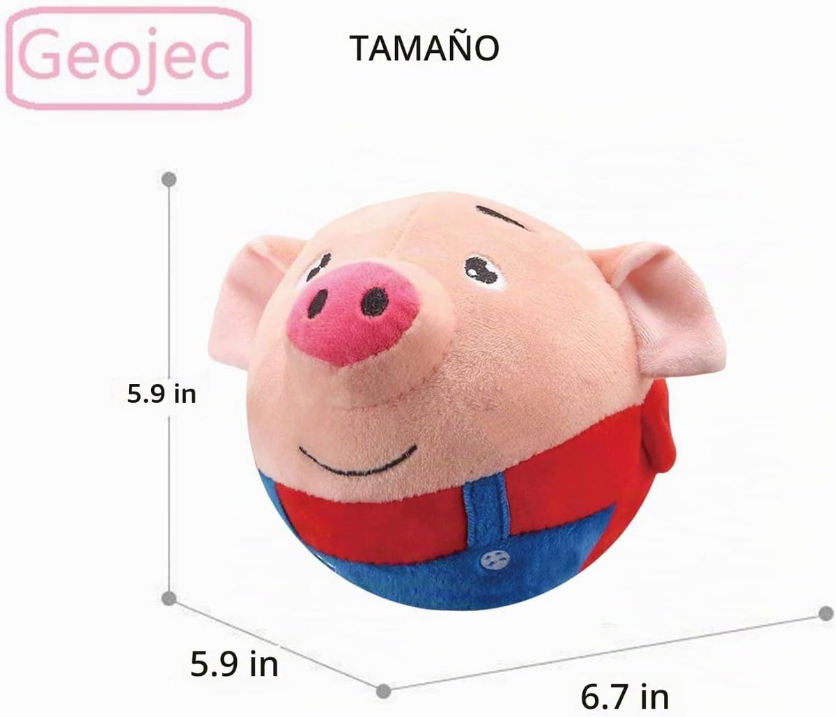 Geojec Juguetes interactivos para perros, juguetes chirriantes para...
