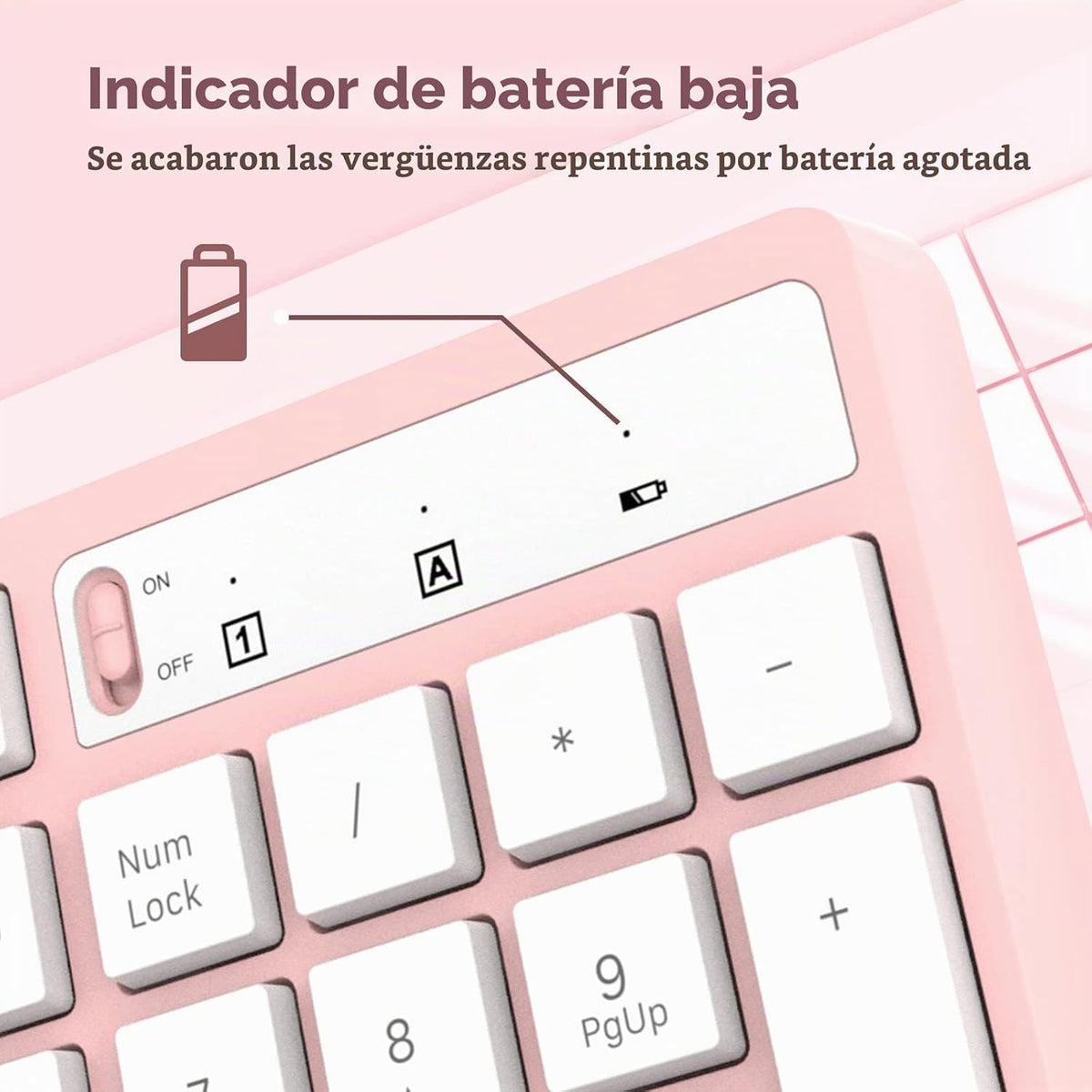 Combo de teclado y ratón inalámbricos, Lovaky teclado y ratón ergon...