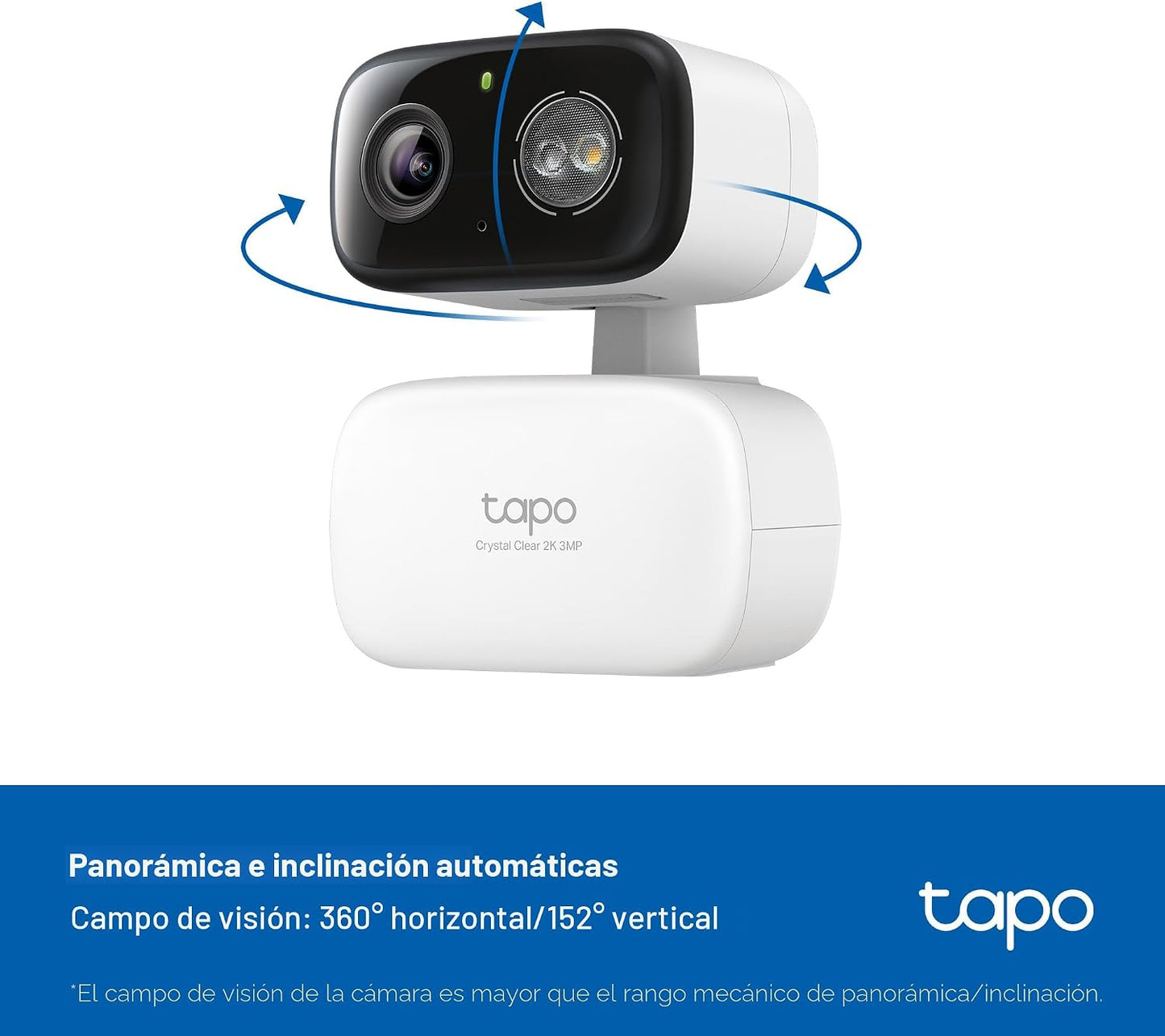 Tapo - Cámara de seguridad 2K de 3 MP con inclinación para interior...