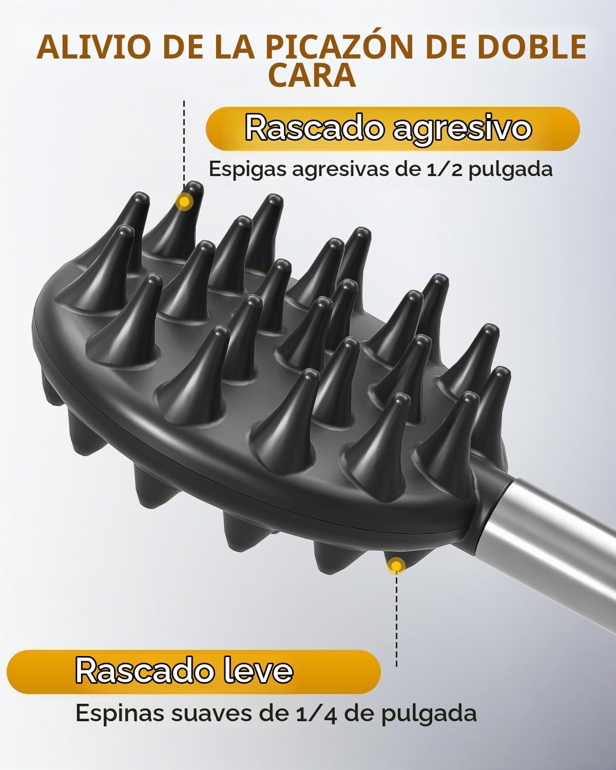 Rascador telescópico de espalda con 5 cabezas desmontables, regalo...