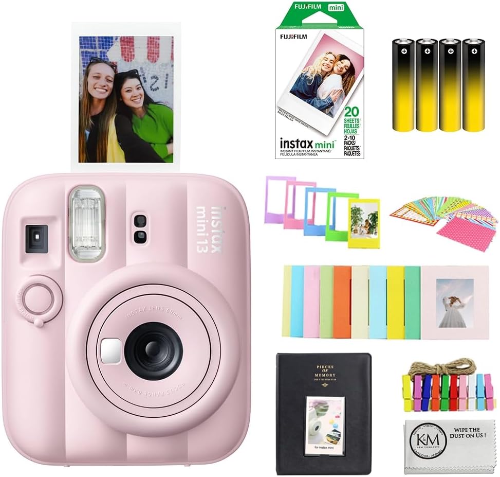 Cámara de película instantánea FUJIFILM INSTAX MINI 13 | Paquete ro...
