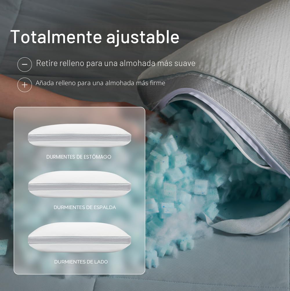 Coop Home Goods - Almohada Ajustable Cool+ en Tamaño King, Almohada...