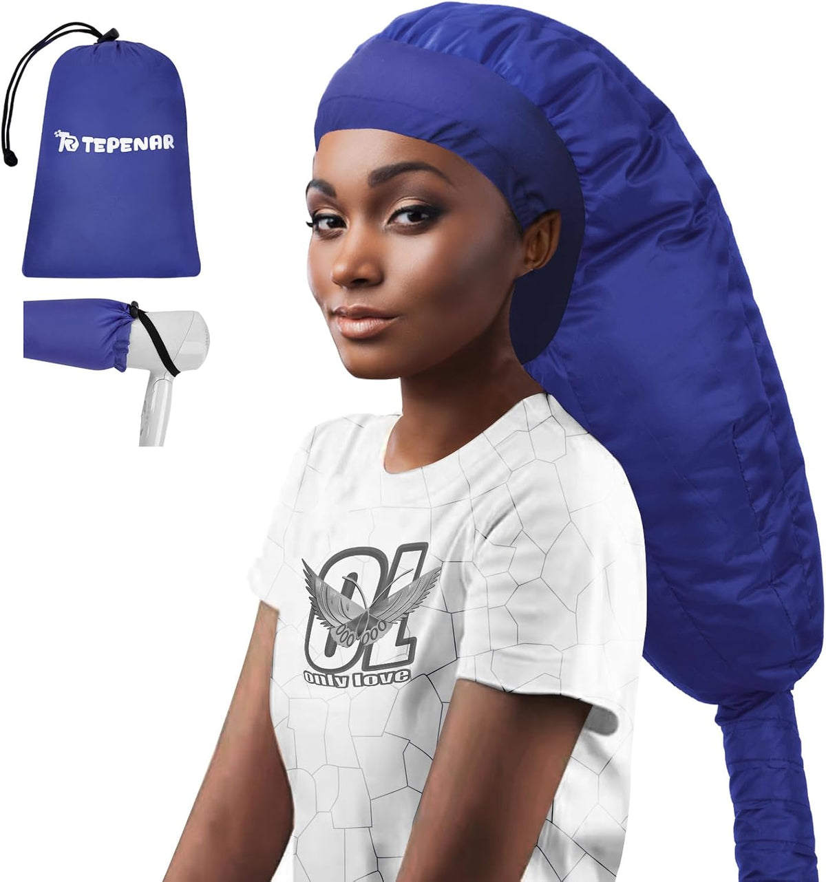 TEPENAR Accesorio de Capucha para Secador de Cabello: Secador con C...