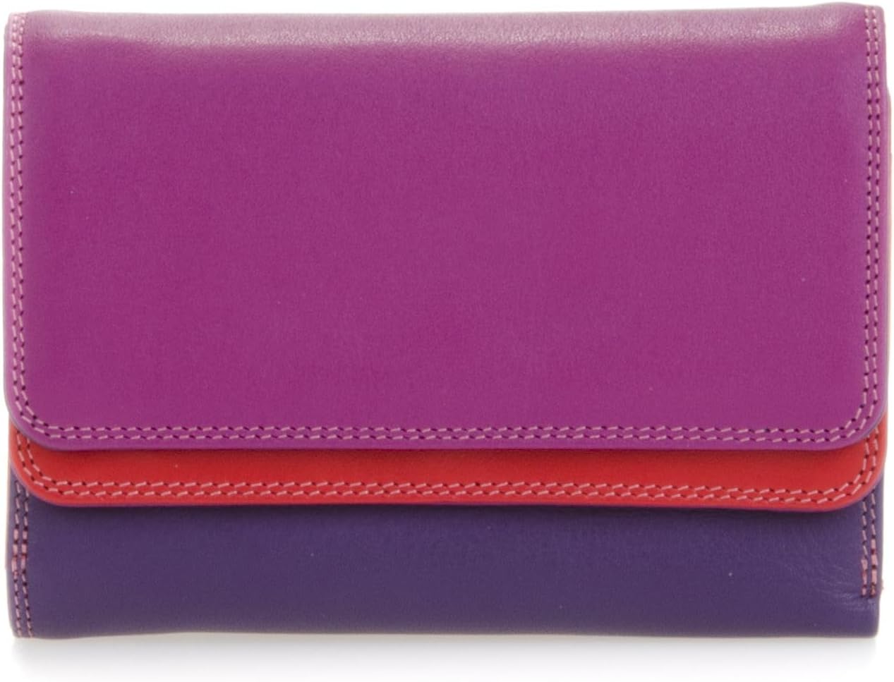 mywalit Cartera de cuero con doble solapa, 6 ranuras para tarjetas...